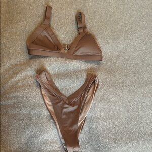 Elegant Brown Bikini Set